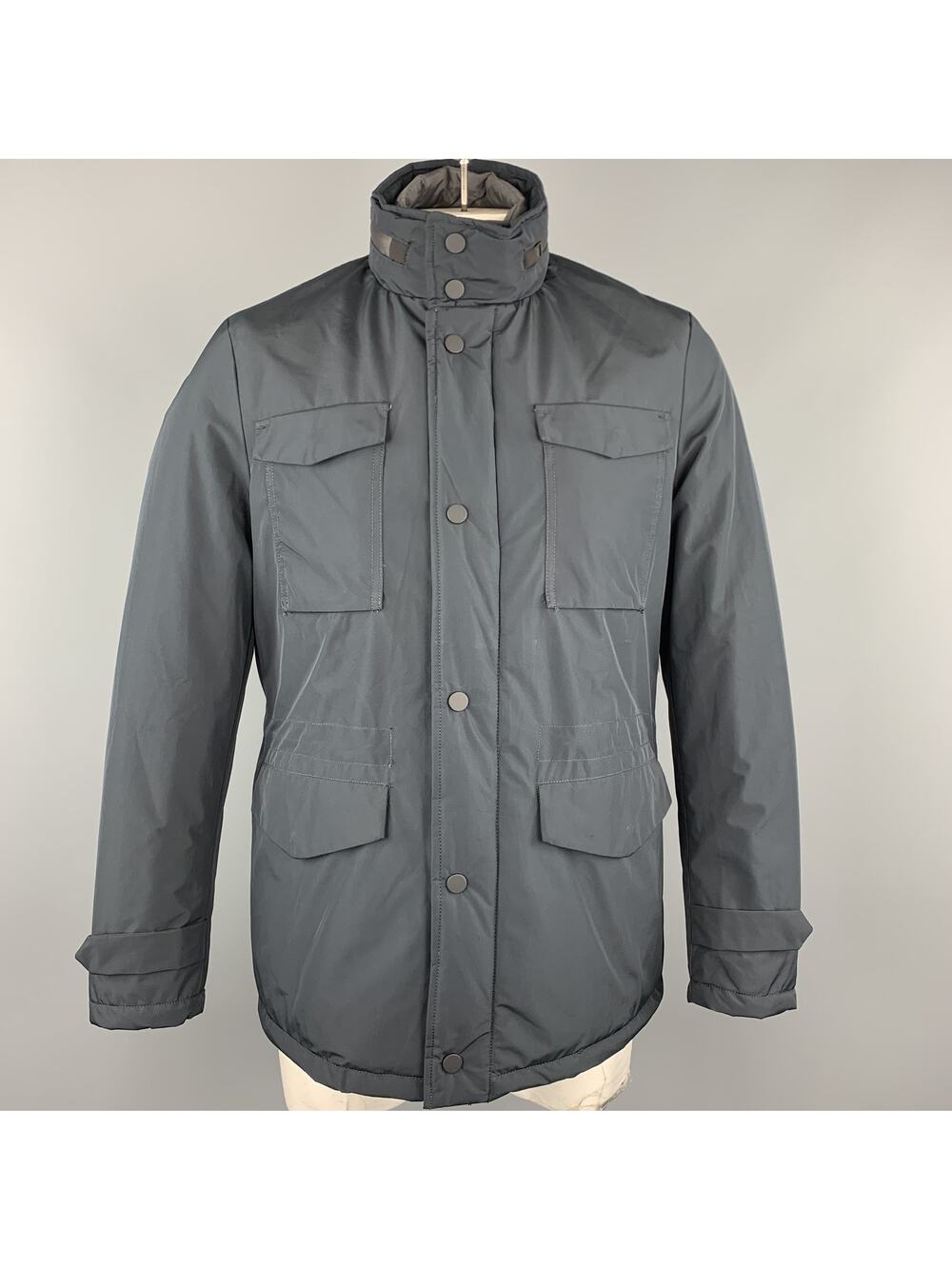 EREDI PISANO Navy Size M Padded Patch Pocket Winter Jacket